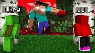 How JJ and Mikey Survived 100 Days NEAR The Most Dangerous Blood Lake ? - Minecraft (Maizen)