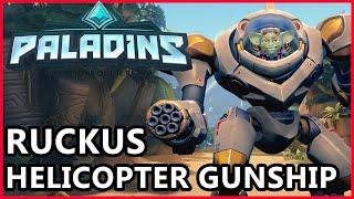 Paladins Ruckus Gameplay - Helicopter Gunship Ruckus Guide - Paladins Gameplay Capture And Payload