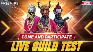 FREE FIRE LIVE GUILD TESTING | GUILD TEST LIVE | FF LIVE GUILD TEST #freefirelive#totalgaming