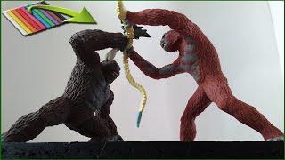 KONG VS SKAR KING WITH CLAY/PLASTILINA. Godzilla x Kong 2024.