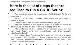 PHP CRUD function Tutorial