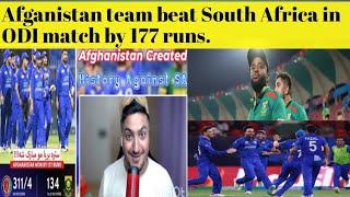 Afganistan team beat South Africa in ODI match by 177 runs.