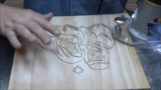 #230 Inkjet Transfer Process for freehand Carving Wood Sign Demo