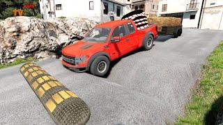 Cars vs Speed bump and potholes - beamng drive  beamng-cars TV