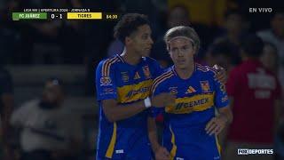  GOL Sebastián Córdova | FC Juárez 0-1 Tigres | Fecha 9, Apertura 2024 | Liga MX