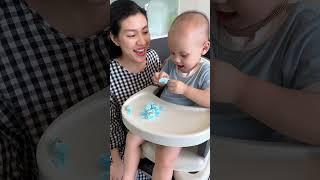 Phần 7: Cách cho bé ăn rau củ nhanh gọn lẹ #baby #mybaby #beyeu #betrai #mood #babycute #funnybaby