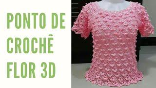 PONTO DE CROCHE FLOR D3