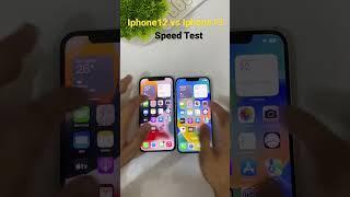 Iphone 12 vs Iphone 13 Speed Test #shorts