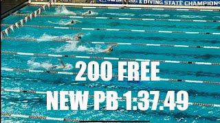 200 Free, Wins B-Final, 6A TX State Meet, New PB for Aubrey