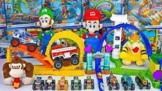 Hot Wheels Collection Unboxing Review ASMR | Hot Wheels Mario Kart Circuit Slam Track Set