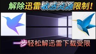 迅雷敏感资源限制轻松解除工具：告别下载障碍，轻松破解迅雷下载限制丨破解应版权方要求禁止下载！迅雷下载限制解除：破解敏感资源下载障碍，畅快无阻！迅雷下载受限怎么办？敏感资源解除工具帮你轻松破解