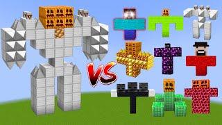 TITAN MUTANT IRON GOLEM vs All Minecraft Bosses - Minecraft Mob Battle