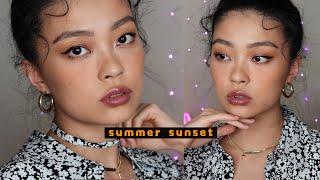 Summer Sunset Makeup | 夏日满满黑黄皮暖色妆容