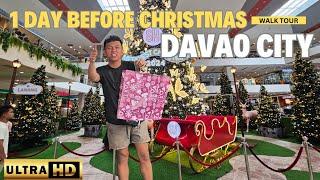 Davao City Mall Tour And Street View 1 Day Before Christmas UHD