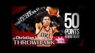 Russell Westbrook HISTORIC Triple Double 2017 04 09 at Nuggets   50 Pts 16 Rebs 10 Ast UNREAL!