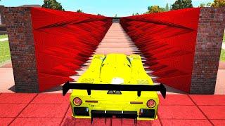 Spiked Closing Walls crashes - Beamng drive