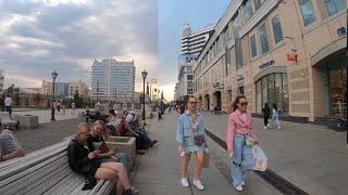 Russia, Walking in Kazan city, Tatarstan, Peterburgskaya st. and Baumana st. 4k. | Казань, Россия.