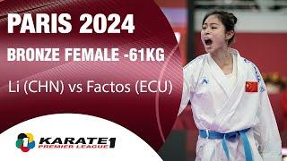 Best Bouts of Paris 2024 | Li (CHN) vs Factos (ECU) | WORLD KARATE FEDERATION