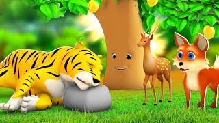 बाघ लोमड़ी और जादुई पेड़ - Tiger, Fox and Magical Tree | Hindi Kahaniya Moral Stories JOJO TV Kids