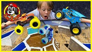 SUPER Monster Truck Toys Compilation BACK 4 MORE! - Obstacle Course, Racing & Freestyle Challenge