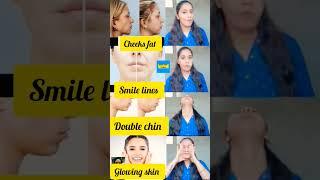 face yoga for glowing skin #smilelines #doublechin #cheeksfat #facecam #demicstoryfitness