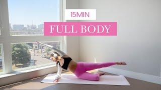 15MIN Full Body HIIT Pilates // strengthen, sweat & tone // beginner friendly | MADELEINEABEID