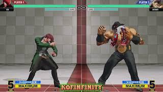 KOF XV IORI 3 INSANE STUN TOD COMBOS 100% DAMAGE