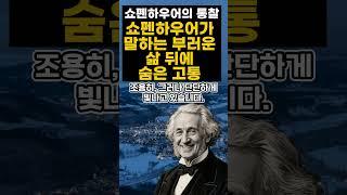 부러운 삶 뒤에 숨은 고통 -쇼펜하우어의 통찰 #마음위로 #감성에세이#당신의삶도빛나고있어요#오늘의위로#조용한응원 #자기돌봄 #삶의온도#감동글귀 #힐링쇼츠