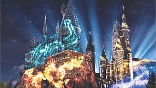 Universal Studios Hollywood Nighttime Summer Shows: Water World and Hogwarts Castle Light Show