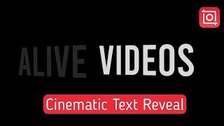 Create Cinematic Text Reveal Intro on Inshot | Inshot Tutorial