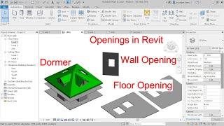 Openings in Revit #WallOpening #FloorOpening #DormerOpening #CeilingOpening