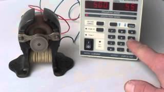 Antique Miniature Cast Iron Electric Motor Toy Test