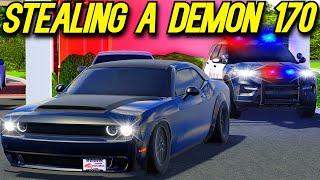 Roblox Roleplay - STEALING A RARE DODGE DEMON 170!