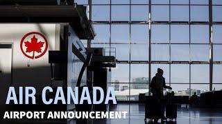 Airport Boarding Announcement (Air Canada)