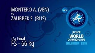 1/4 FS - 66 kg: S. ZAURBEK (RUS) df. A. MONTERO (VEN), 9-2