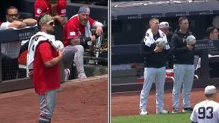 Reds & Yankees have a minute-long post-anthem standoff  | ESPN MLB