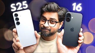 Samsung S25 Vs iPhone 16 Which is the COMPACT KING?