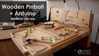 Wooden Pinball + Arduino DIY (40x40cm mini size)