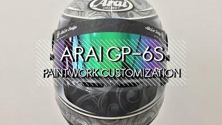 Arai GP-6S Custom Paintwork : Abstract Metallica - Custom Helmet Paintwork