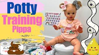 POTTY TRAINING Reborn Toddler PIPPA!  Roleplay Video #reborn #babydolls #dolls