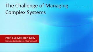 NGI101x - The challenge of managing complex systems