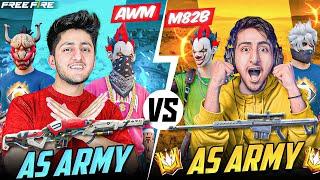 As Army Guild Members Test 4 Vs 4 Awm Vs M82b Who Will Get Kicked From The Guild? - Free Fire