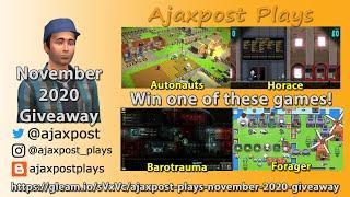 Ajaxpost Plays Channel Monthly Giveaway : November 2020 / Store Opening