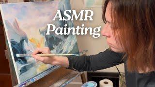 ASMR Painting Icicles with Real Rain Sounds | 1 Hour No Talking