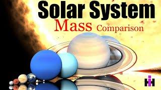 Solar System Mass Comparison : 3D Comparison