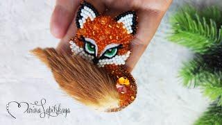  Tutorial: beaded brooch "Fox"