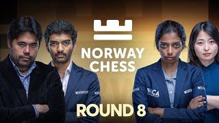 Will GUKESH strike his third win in a row? ️ Round 8 of Norway Chess 2025 | LIVE