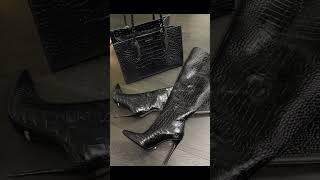 Leather High Heel Long Boots For Boss Lady's| Leather Boots Design