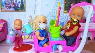 TODAY YOU ARE MY BABIES! Katya, Max and Diana are a fun family. Cartoons Barbie dolls video Barbie
