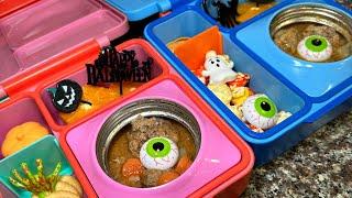 Un delicioso lonche escolar calientito con el tema de Halloween  #schoollunch #fatimaslunchideas